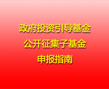 政府投資(zī)引導基金公開(kāi)征集子基金申報指南(nán)